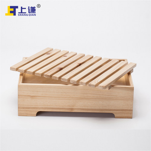 上谦杉木托架内置格栅盘s糕点西饼蛋糕面包房烘焙展柜陈列软装陈