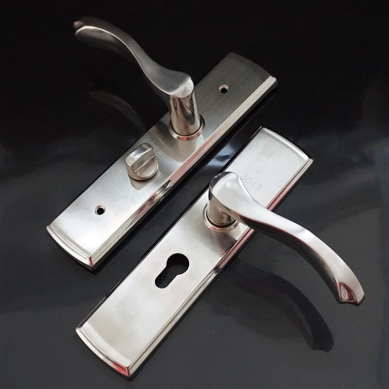 厂家直销a木门单舌执手套装加厚304B不锈钢孔距可调多功能卧室门