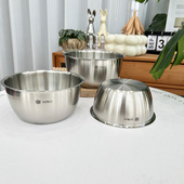出德国 10不锈钢小盆面碗搅拌沙拉碗汤盆打蛋和面调酱料碗