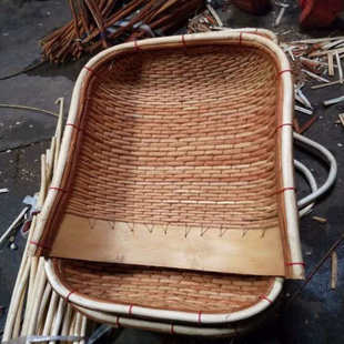 大簸箕纯手工藤编农家筛子粮食晾晒家用柳条笸箩竹编影视拍摄道具