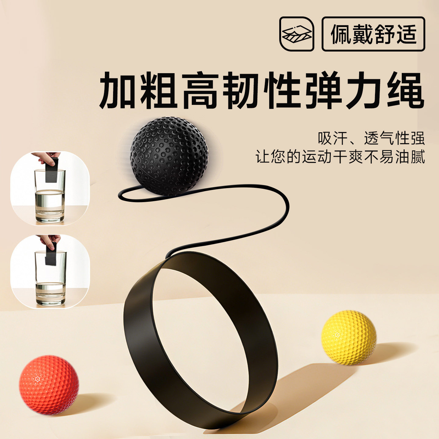 头戴式拳击反应球中老年人解压速度球搏击训练手眼协调健身器材