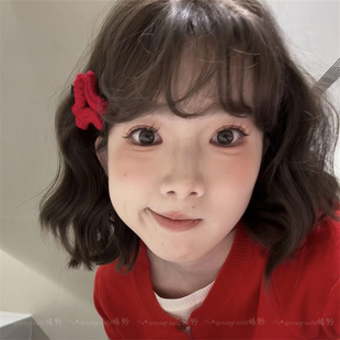 可爱搞怪生气发夹愤怒创意鸭嘴夹女钩织毛线一字夹刘海侧边夹发饰