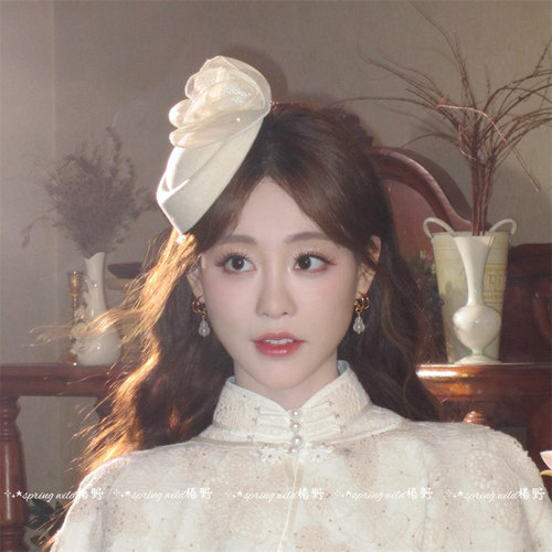 法式英伦复古网纱头饰