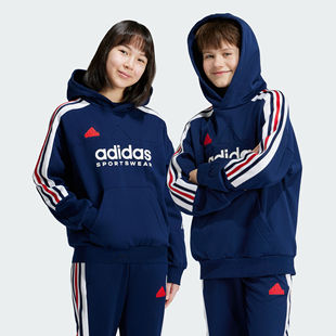 IY6380 儿童运动休闲宽松连帽卫衣套头衫 Adidas 阿迪达斯