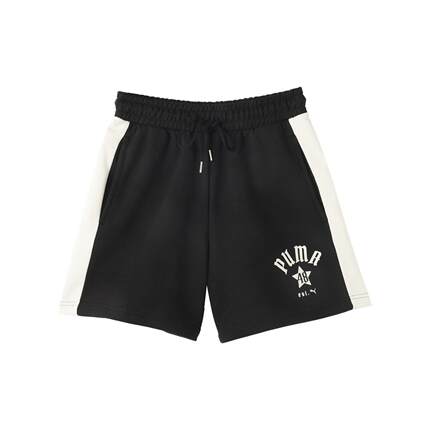 PUMA/彪马 女子 T7 运动休闲拼色抽绳短裤 631037