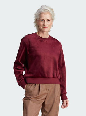 Adidas/阿迪达斯 女子三叶草运动宽松长袖圆领卫衣套头衫 IL5745