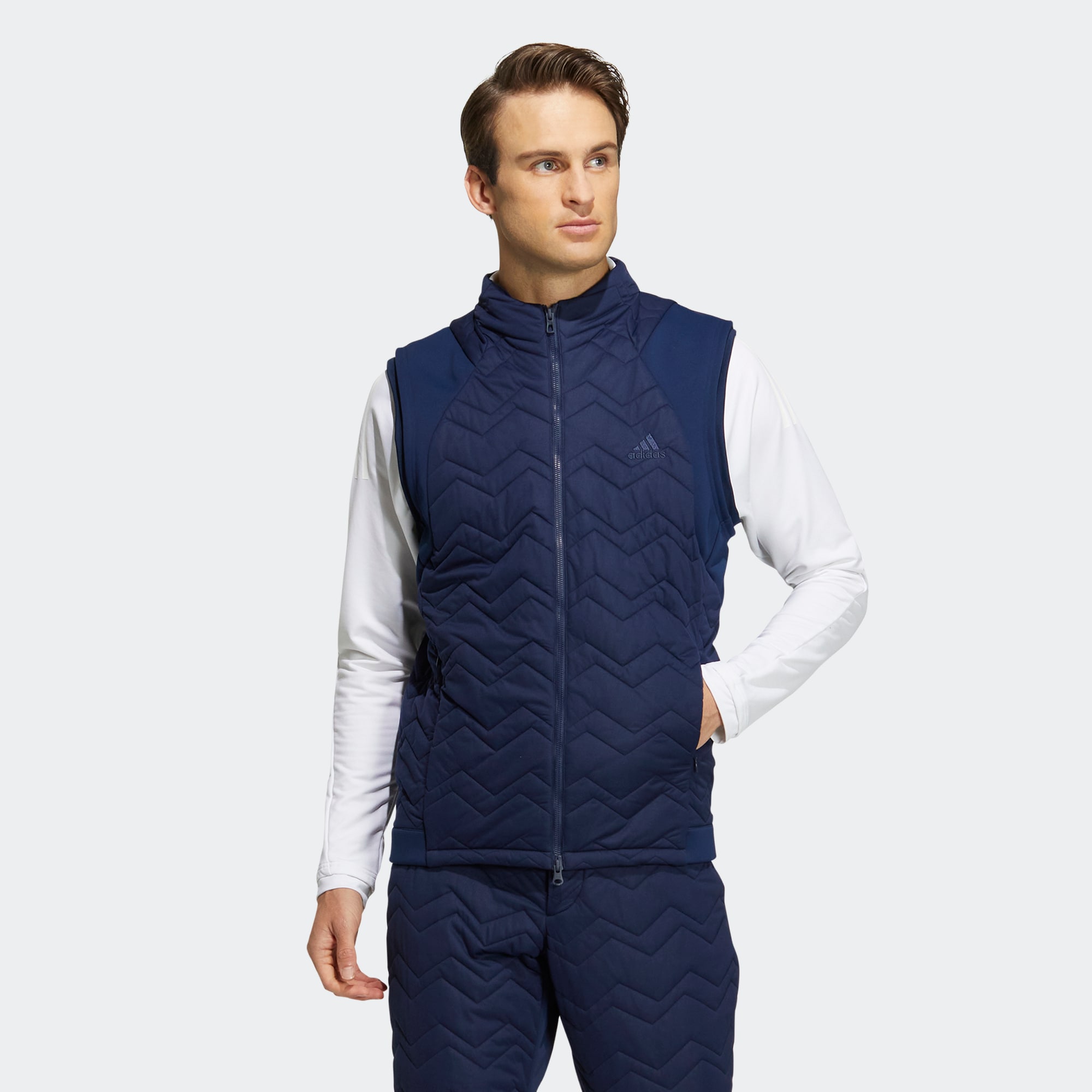Adidas/阿迪达斯 男女QUILTED高尔夫运动棉马甲背心HM7623 HM7622