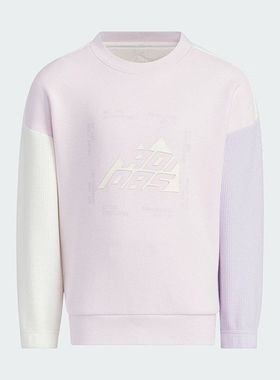 Adidas/阿迪达斯 儿童拼接舒适宽松圆领运动卫衣 JI8629