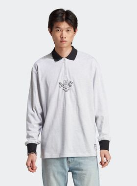 Adidas/阿迪达斯 男子三叶草运动长袖POLO衫 IM4585