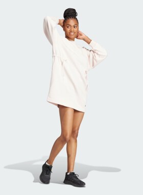 Adidas/阿迪达斯 女子 DRESS 运动休闲宽松长袖连衣裙 IS7484