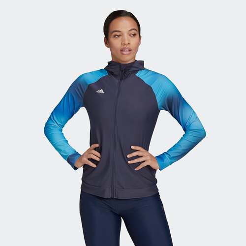 Adidas/阿迪达斯 女子 GUARD 游泳运动连帽泳衣 HB1676