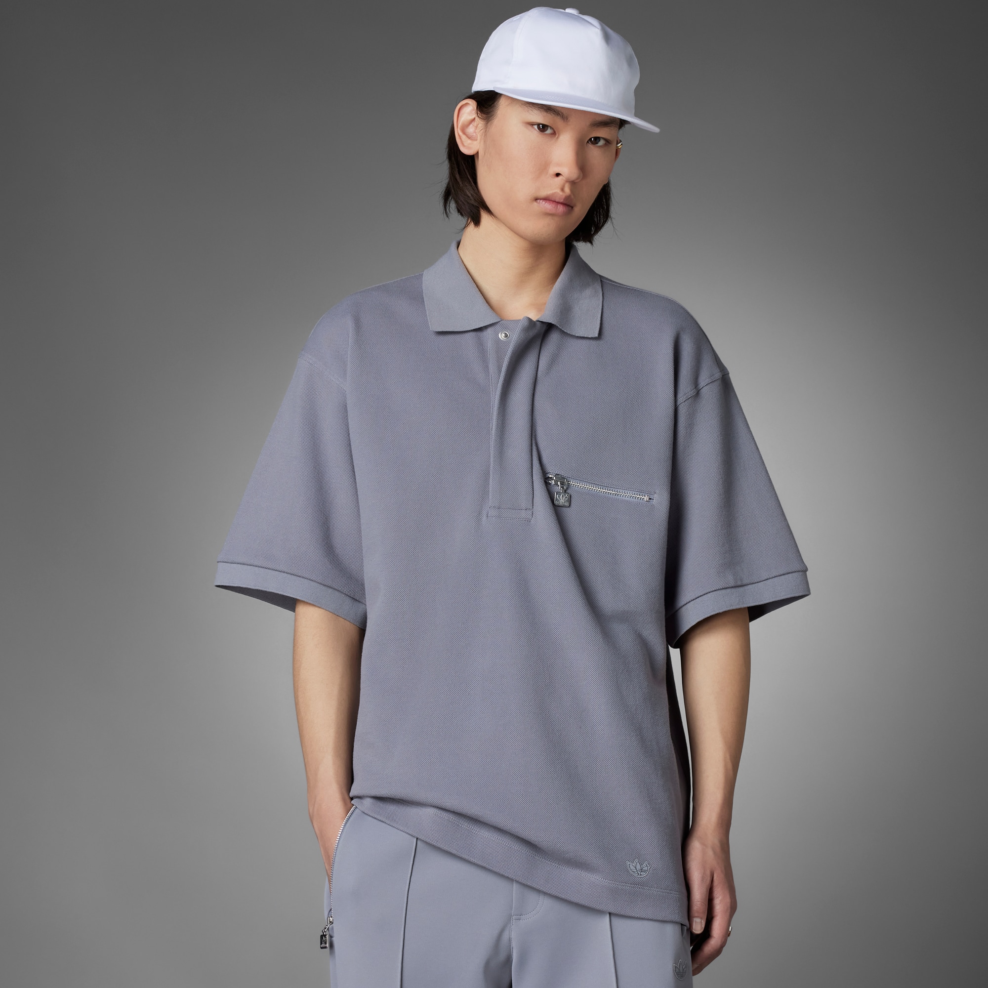 Adidas/阿迪达斯 男子三叶草运动短袖翻领POLO衫 HM2346