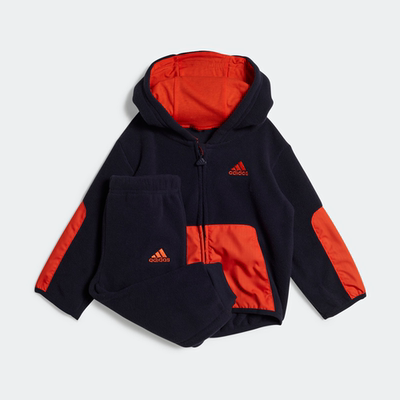 Adidas/阿迪达斯 儿童Brushed JoggerSet卫衣长裤运动套装 HM8962