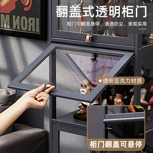 模型展示柜压克力展示架非玻璃化妆品货P架家用陈列柜子家用