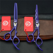 紫龙6.0寸美发剪刀牙剪发型师专用E家用理发剪子平剪刘海打薄牙剪