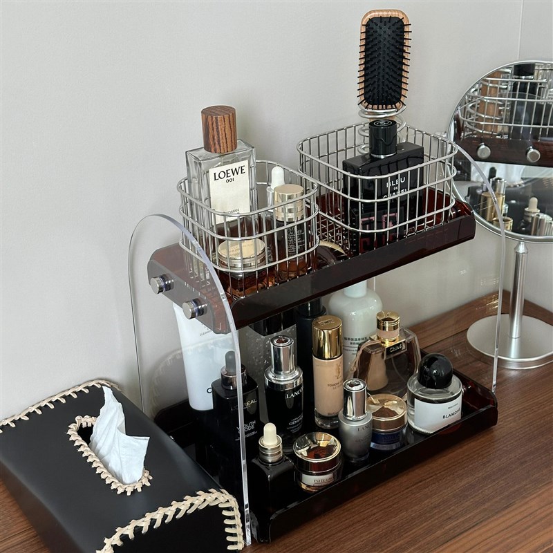 桌面化妆a品收纳盒首饰盒口红置物架护肤品储物盒2024新款收纳神