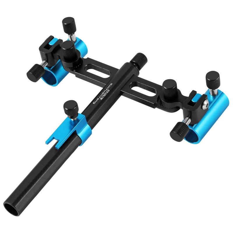 铝镁合金钓箱双炮台座钓椅万向双炮台支架座加厚R钓台双头炮台支