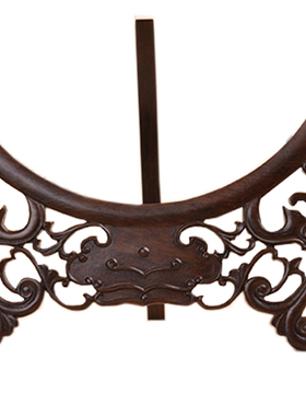 实木非洲黑檀木赏盘架瓷盘茶饼玉盘铜镜展示托架家V居饰品摆件木