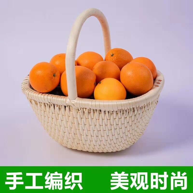 柳编提篮藤编收纳篮菜篮水果篮户外垸子笆斗编织篮子Y鸡蛋篮购物