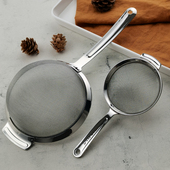 手持油炸过滤网 家用网筛网漏面E粉筛 细密厚实 10不锈钢 高档18