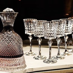 星钻旋转醒d酒器红酒杯子家用高颜值轻奢玻璃酒具套装分酒器醒酒