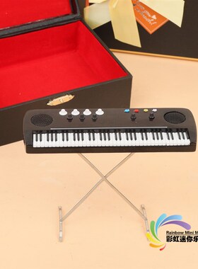 迷你电子琴乐器键盘音箱模型摆件送老师男N女朋友音乐礼物创意