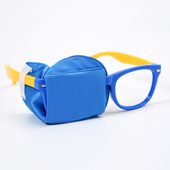 弱视遮光眼罩儿童k视力矫正遮眼罩真丝遮盖单眼罩远视眼镜遮眼布