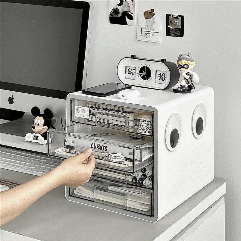 桌面抽屉收纳盒办公室工位分w层文件a4纸收纳神器资料专用置物架