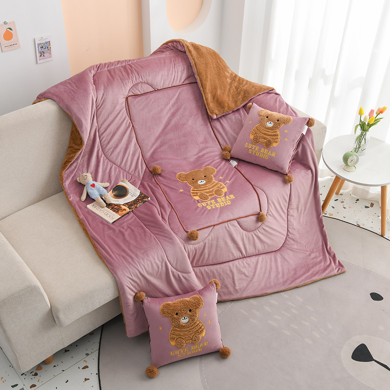 水晶绒抱枕被子两用多功能午睡毯子办公室L靠垫被厚毛绒车载靠枕,居家布艺,抱枕被,淘宝优惠券,粉丝福利购,淘宝优惠卷