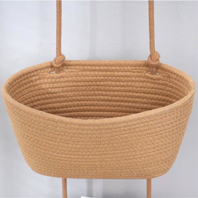 壁挂收纳筐三件套纯色入户玄z关钥匙杂物篮墙上棉绳化妆品挂袋,收纳整理,收纳筐,淘宝优惠券,粉丝福利购,淘宝优惠卷