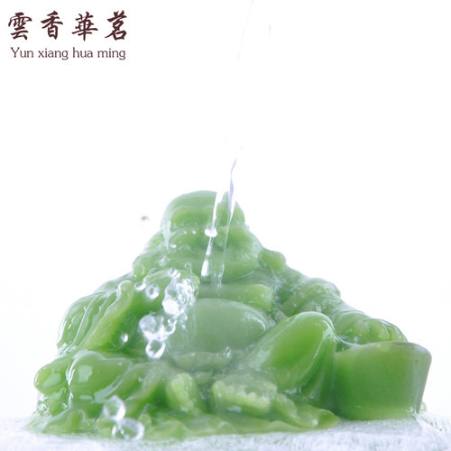 陶瓷茶具 茶宠摆件 变色茶宠 玉佛 茶宠 招财弥勒佛 变色玉佛