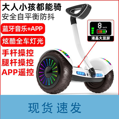 官方正品2023新款智能平衡车腿控电动6一12平行车儿童成年带扶杆