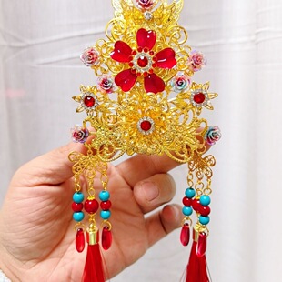 凤冠头饰王母娘娘观音菩萨九尾狐无声老母黑老太9寸12寸小尺寸带