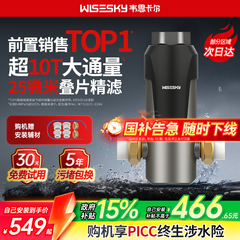 韦思卡尔反重力前置过滤器家用反冲洗10T通量自来水全屋净水器80T