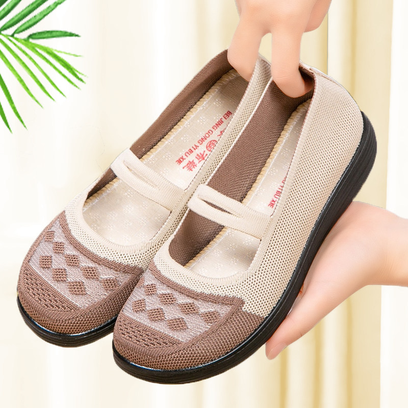 老北京布鞋一脚蹬妈妈鞋舒适轻盈