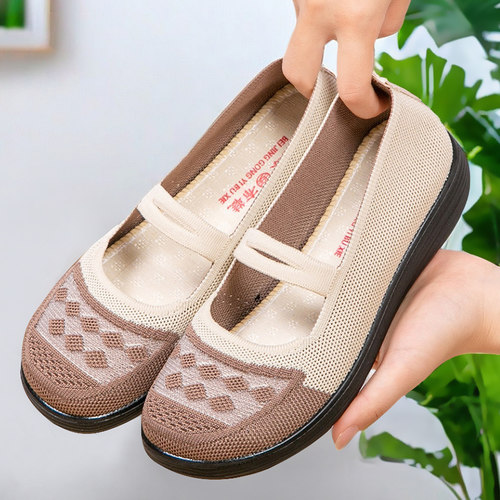 老北京布鞋一脚蹬妈妈鞋舒适轻盈