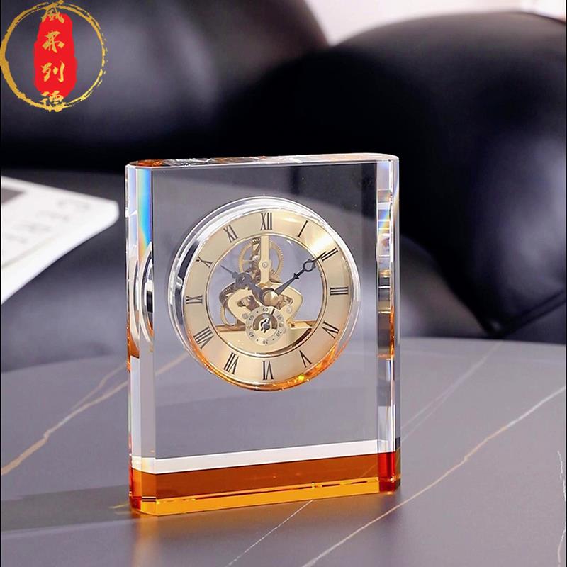 威弗列德钟表摆放式机械时钟客厅坐钟家用时尚现代轻奢水晶小座钟
