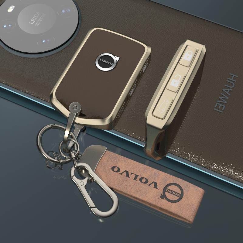 沃尔沃钥匙套xc90汽车用品s90高档s60改装xc60装饰xc40壳s60l扣包