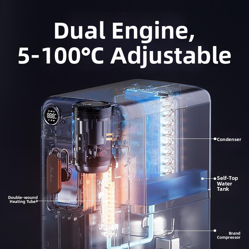 美国卓朗冰水机咖啡家用小型一体机迷你冰块全自动桌面办公