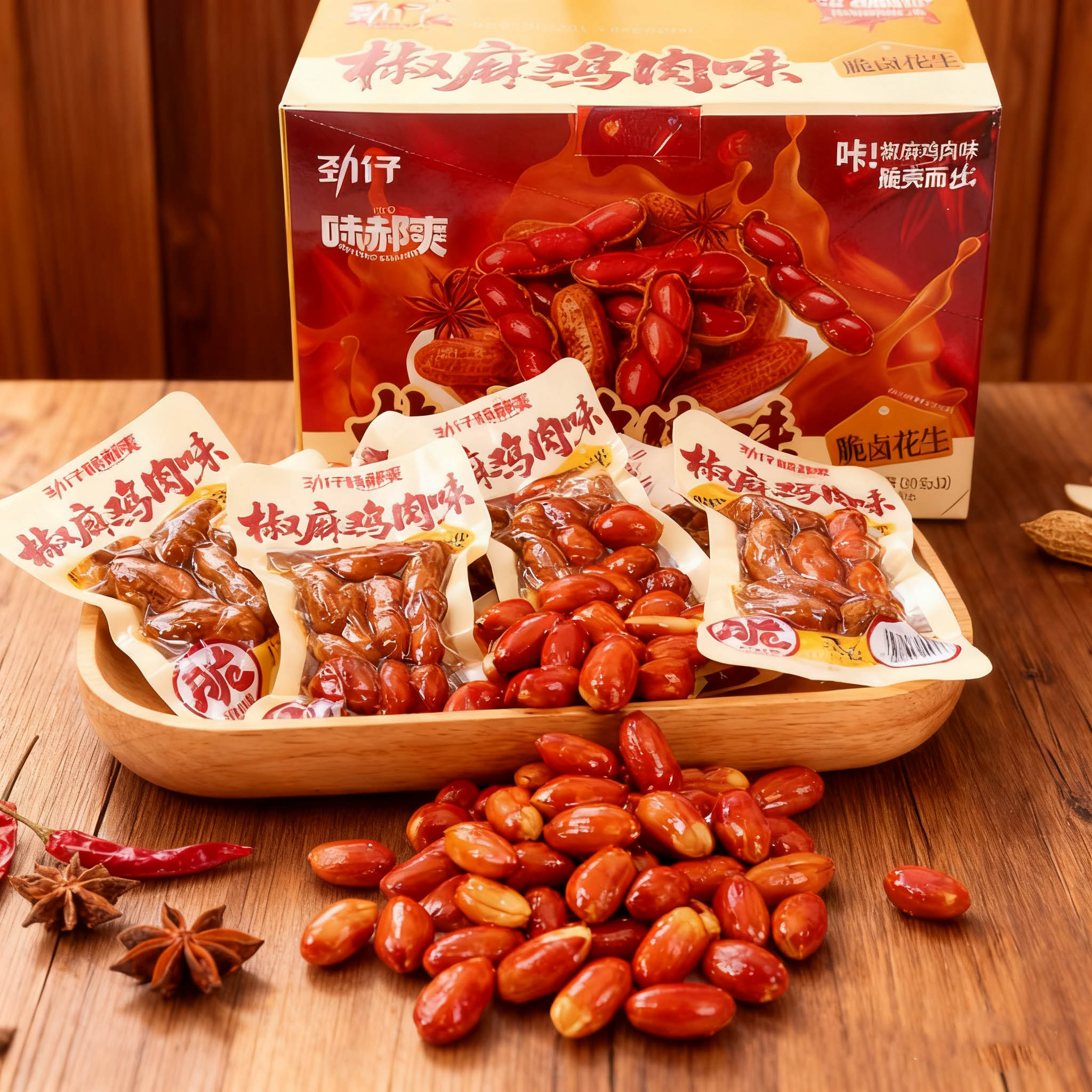 劲仔脆卤花生椒麻鸡肉味