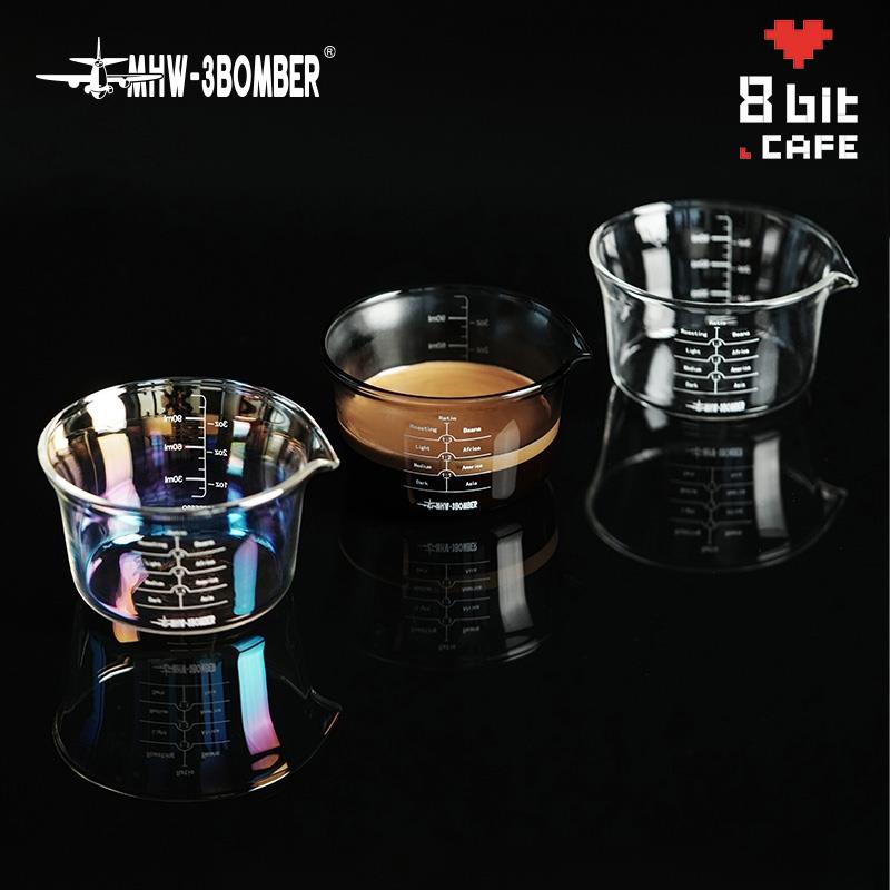 轰炸机咖啡量杯耐热玻璃量杯带刻度咖啡器具泽田盎司杯意式浓缩杯