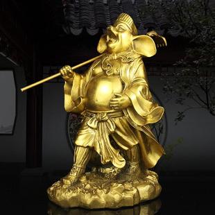 饰品 帅铜像生肖猪家居装 黄铜猪八戒摆件铜猪天蓬元 帅像天蓬元