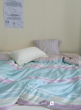 No!why shop歪店兰精天丝四件套夏季凉感60支双面印床品 番石榴