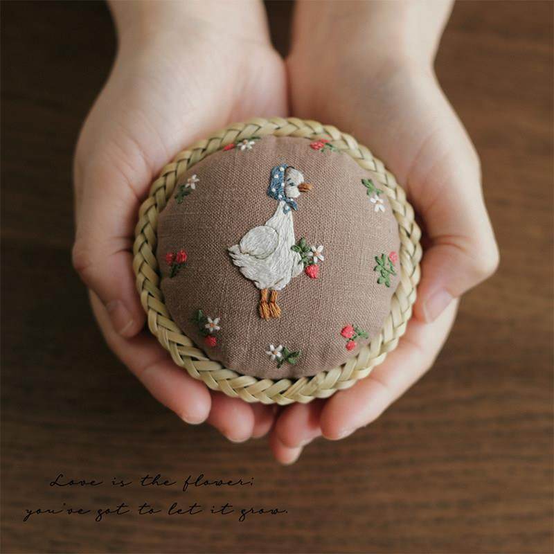 中秋节diy桂花兔子刺绣手工布艺针插材料包竹编篮底座针收纳工具,居家布艺,缝纫DIY材料套装,淘宝优惠券,粉丝福利购,淘宝优惠卷