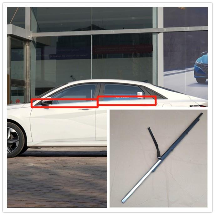 七代伊兰特19款胜达IX45车窗玻璃外压条车窗外挡防水密封装饰亮条
