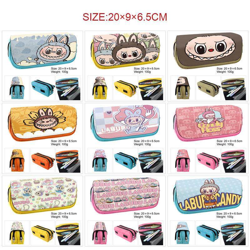 25labubu拉布布可爱笔袋帆布双层拉炼 炼 可翻盖文具袋文具盒学习,文具电教/文化用品/商务用品,笔袋,淘宝优惠券,粉丝福利购,淘宝优惠卷