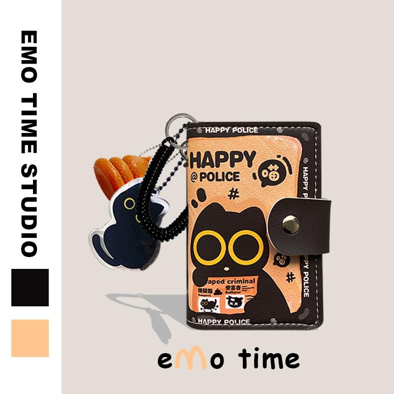 emo通缉小黑猫卡包驾驶证创意学生保护套个性行驶证件夹卡包通用
