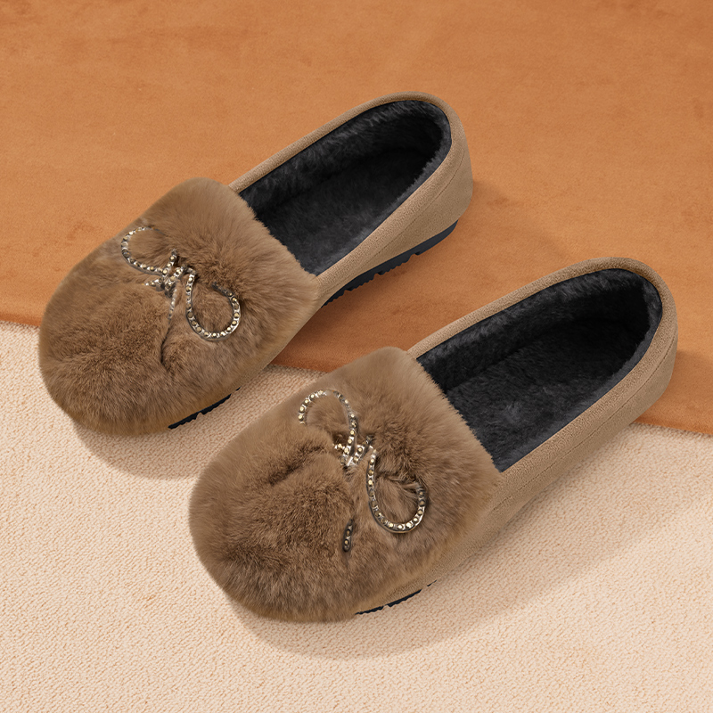 冬季豆豆鞋超软复古风平底