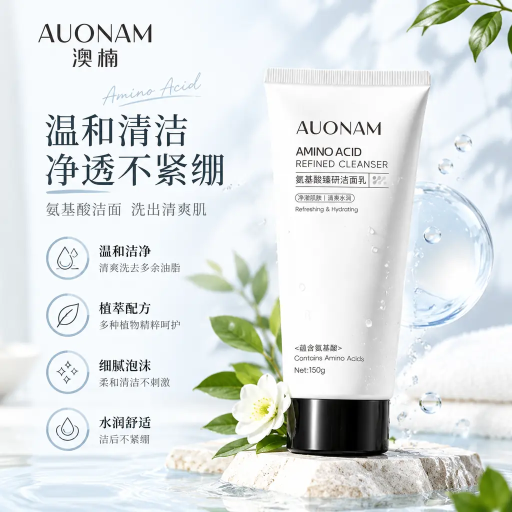 澳楠氨基酸臻研洁面乳温和洁净