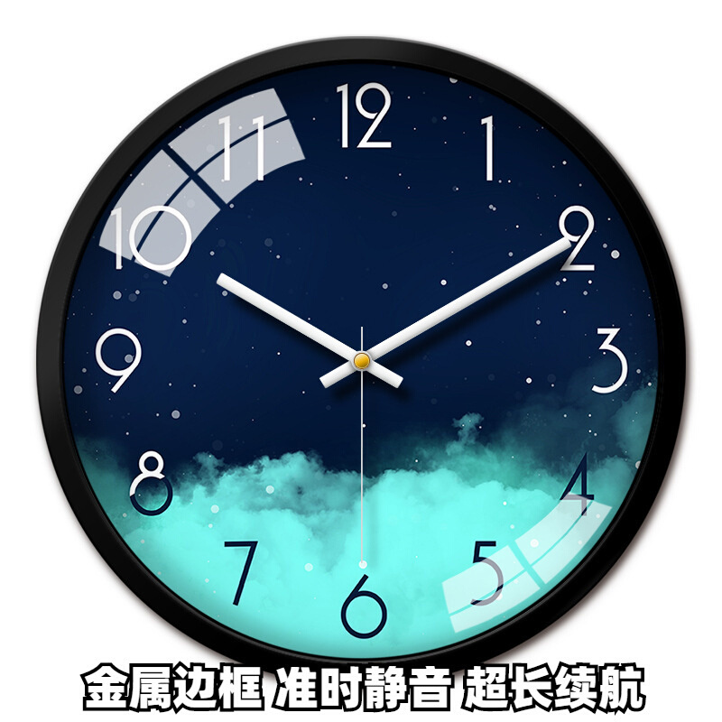 钟表挂钟客厅家用时尚创意北欧大气现代简约时钟挂墙挂表卧室静音